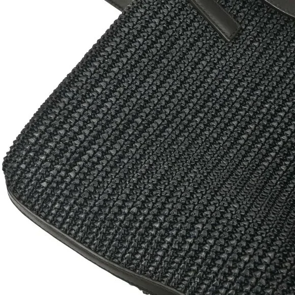 Saint Laurent Black Raffia Tassel Tote Handbag TCT490793･0918 134716 - Picture 5 of 10